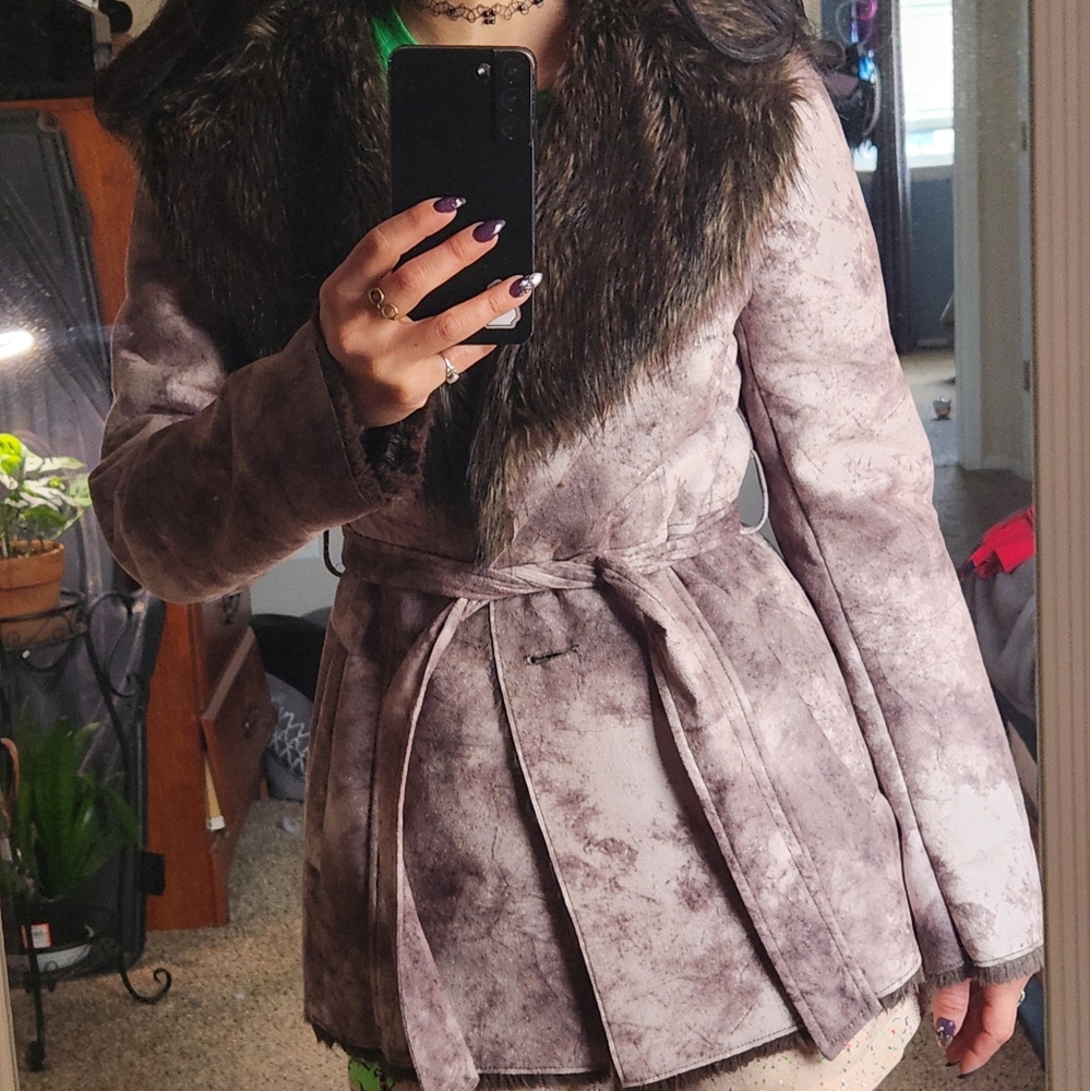 Allen B soft furry jacket